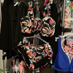 Time and Tru Multicolor Floral Bikini 2 piece